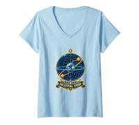 Femme SOLSTITIAL Study Déclinaison Solaire et Solstices T-Shirt avec Col en V