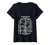 Femme Solution à problèmes pour les hommes Schéma Problèmes de résolution de problèmes amusants 2023 T-Shirt avec Col en V