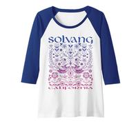 Femme Solvang California Romantique Village Danois Art Folk Souvenir Manche Raglan