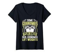Femme Some Grandmas Play Bingo Real Grandmas Lift T-Shirt avec Col en V