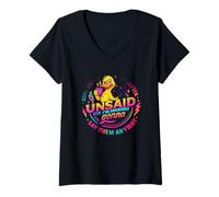 Femme Some Things are Better Left Unsaid Duck Humour T-Shirt avec Col en V
