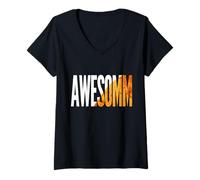 Femme Sommelier de thé AWESOMM Drôle T-Shirt avec Col en V