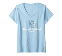 Femme SOMMES NOUS BALD DA? X Marmotte Alpiniste Randonnée Montagne T-Shirt avec Col en V