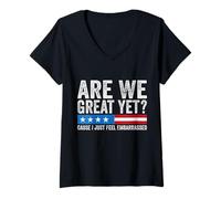 Femme Sommes-nous encore géniaux parce que je me sens juste embarrassée T-Shirt avec Col en V