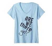 Femme Sommes-Nous là Encore Road Trip Vacay 2021 Travel Funny T-Shirt avec Col en V
