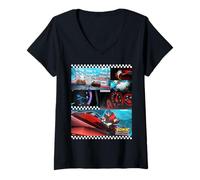 Femme Sonic Racing CrossWorlds - Shadow The Hedgehog, Locked in T-Shirt avec Col en V