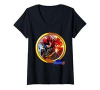 Femme Sonic The Hedgehog : Film 3 T-Shirt avec Col en V