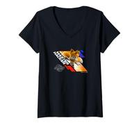 Femme Sonic The Hedgehog: Movie 100 T-Shirt avec Col en V