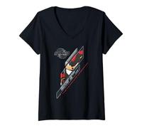 Femme Sonic The Hedgehog: Movie 77 T-Shirt avec Col en V