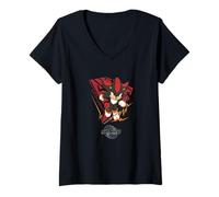 Femme Sonic The Hedgehog: Movie 93 T-Shirt avec Col en V