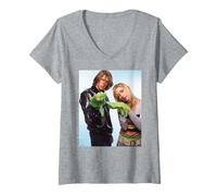 Femme Sonic Youth Thurston Moore & Kim Gordon par AJ Barratt T-Shirt avec Col en V