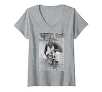 Femme Sonny Liston Champion du monde de boxe lourd d'entraînement 1964 T-Shirt avec Col en V