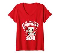 Femme Sooty, Tout ce Que Je Veux pour Noël, C'est Soo T-Shirt avec Col en V