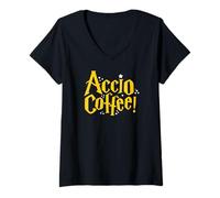 Femme Sort d'apparition drôle d'Accio Coffee T-Shirt avec Col en V