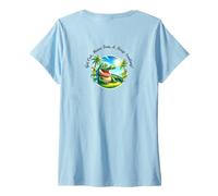 Femme Sortez, amusez-vous et gardez le sourire avec l'alligator T-Shirt avec Col en V