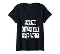 Femme Sortez des sentiers battus T-Shirt avec Col en V