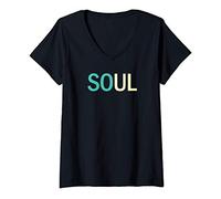 Femme Soul Mate Matching Couples Gift T-Shirt avec Col en V