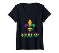 Femme Soulard Sainte-Fleur de Lys T-Shirt avec Col en V