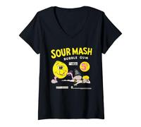 Femme Sour Mash Bubble Gum T-Shirt avec Col en V