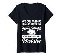 Femme sous Chef Apparel - Superbe Design Amusant de Chefs T-Shirt avec Col en V