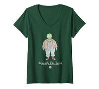 Femme sous Licence Officielle Under The Trees Where Nobody Sees | 09 T-Shirt avec Col en V