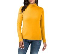Femme sous Vetement Solide Ajustée Pulls Col Roulé Manches Longues Chaud Hiver Base Layer élastique Sweatshirt et élégant sous Pull Haut Toucher Doux et Souple (Yellow, L)