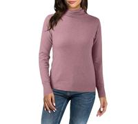 Femme sous Vetement Solide Ajustée Pulls Col Roulé Manches Longues Chaud Hiver Base Layer élastique Sweatshirt et élégant sous Pull Haut Toucher Doux et Souple (Purple, XXL)