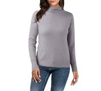 Femme sous Vetement Solide Ajustée Pulls Col Roulé Manches Longues Chaud Hiver Base Layer élastique Sweatshirt et élégant sous Pull Haut Toucher Doux et Souple (Grey, XXL)