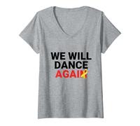 Femme Soutenez Israël, Nous danserons à Nouveau la résilience juive T-Shirt avec Col en V