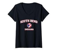 Femme South Bend, Indiana (Indiana) T-Shirt avec Col en V