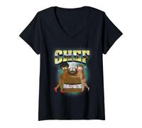 Femme South Park Chef with Ladies Vintage Chrome Logo Cartoon T-Shirt avec Col en V