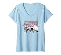 Femme South Park Hey Hey Let's Go Anime Group T-Shirt avec Col en V