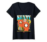 Femme South Park Kenny I Can't Die Ive Experienced Death Countless T-Shirt avec Col en V