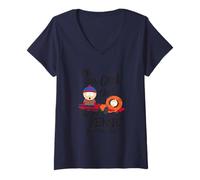 Femme South Park Oh My God They Killed Kenny You Bastards! T-Shirt avec Col en V