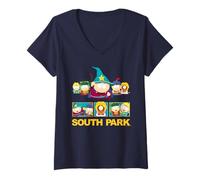 Femme South Park Stick of Truth Characters Funny Cartoon T-Shirt avec Col en V