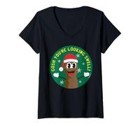Femme South Park Xmas Mr Hankey Happy Crappy Christmas Poo rétro T-Shirt avec Col en V