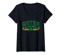 Femme Southie South Boston Massachusetts Irish Ireland Pride T-Shirt avec Col en V