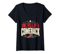 Femme Soutien de Sensibilisation aux Accidents vasculaires cérébraux pour survivants de l'AVC T-Shirt avec Col en V
