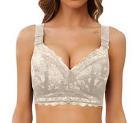 Femme Soutien Gorge avec Bonnet Complet Fermeture Devant Sport Maintien Extreme Soutien Gorge Grande Taille sans Armature Confort Soutien-Gorge Respirant pour Yoga Course Fitness