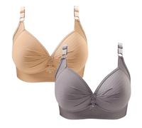 Femme Soutien-Gorge Lot de 2 Sans Armature Push Up Grande Taille Dos Nu 2PCS Respirant Sport Bustier Remonte Poitrine