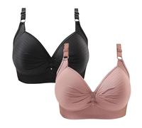 Femme Soutien Gorge Lot de 2 Soutien Gorge sans Armature Push Up Soutien Gorge Grande Taille Dos Nu 2PCS pour Femme Soutien-Gorge Respirant Sport Soutien Gorge Bustier Remonte Poitrine