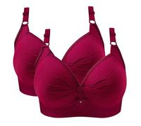 Femme Soutien Gorge Lot de 2 Soutien Gorge sans Armature Push Up Soutien Gorge Grande Taille Dos Nu 2PCS pour Femme Soutien-Gorge Respirant Sport Soutien Gorge Bustier Remonte Poitrine