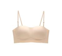 Femme Soutien-Gorge sans Bretelles Bandeau Brassière sans Armature avec Bretelles Convertible Push Up Tube Top Grande Taille Soutien-Gorge (as4, numeric, jaspo_2x_o, jaspo_2x_ot, beige, 34/75AB)