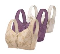 Femme Soutiens-Gorge Quotidien Fermeture Devant Brassière Soutien Gorge Confortable Respirant Quotidien Pas Cher Femme Soutiens-Gorge sans Couture Classiques Seamless Bra Soutiens-Gorge