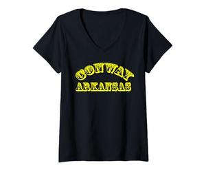 Femme Souvenir de Conway, Arkansas, États-Unis T-Shirt avec Col en V