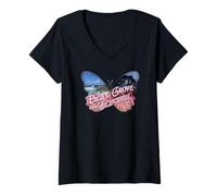 Femme Souvenir de Pacific Grove, Papillon monarque de Californie, océan T-Shirt avec Col en V