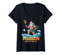 Femme Souvenir du Dieu Grec Poséidon Dieu de la mer Grèce pour Tout-Petit garçon T-Shirt avec Col en V