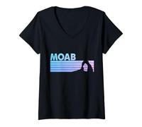 Femme Souvenir du Parc National Moab Utah Arches T-Shirt avec Col en V