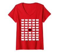 Femme Souvenirs emblématiques Diana Black Sheep Sweater Hommage T-Shirt avec Col en V