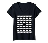 Femme Souvenirs emblématiques Diana Black Sheep Sweater Hommage T-Shirt avec Col en V